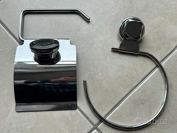 Porta rotolo e asciugamano a ventosa