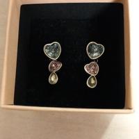 orecchini acciaio e pietre