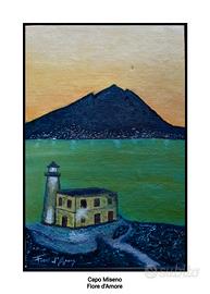 Dipinto Olio su tela 
Titolo: Capo Miseno Fiore d'