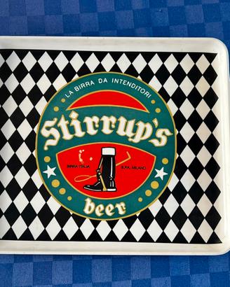 Vassoio Pubblicitario Vintage Birra Stirrup's