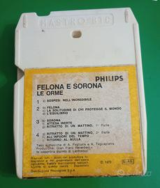 CARTUCCIA STEREO 8 LE ORME FELONA E SORONA 1973.
G