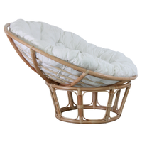 Poltrona rotonda in rattan naturale “Papasan”