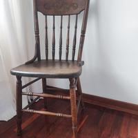 sedia antica legno massello 