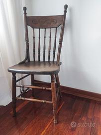 sedia antica legno massello 