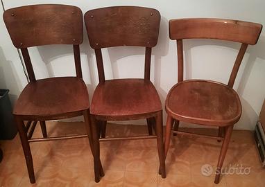 Tre sedie vintage anni '50