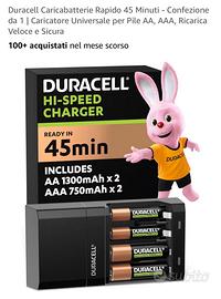 Duracell caricatore rapido 45 minuti