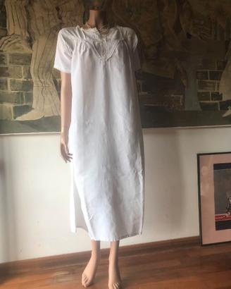 camicia da notte in lino fine 19.sec  vintage