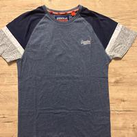 T-shirt maniche corte blu superdry