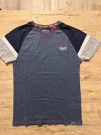 T-shirt maniche corte blu superdry