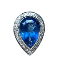 Anello oro bianco 18 kt con tanzanite