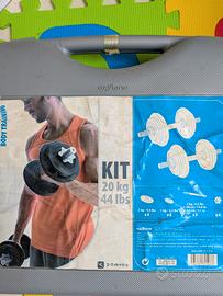 kit manubri e bilanciere palestra