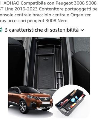 Contenitore porta oggetti Peugeot 3008/5008