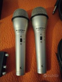 kit karaoke completo di microfoni dinamici