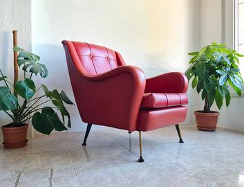 💎 Poltrona vintage anni 50, design italiano ❤️🔥