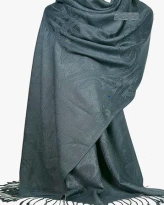 Sciarpa Pashmina Donna Grigio Viscosa