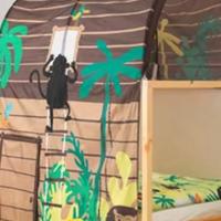 Letto kura ikea con tenda da letto Giungla