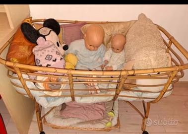 Lettino vimini smontato