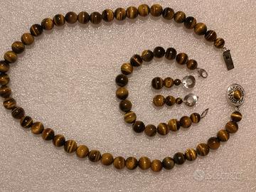 collana bracciale orecchini gioielli tigre argento