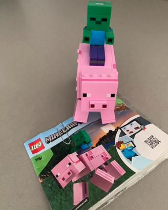 Lego 21157 minecraft maiale e baby-zombie
