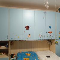 cameretta a ponte+ scrivania + scarpiera 