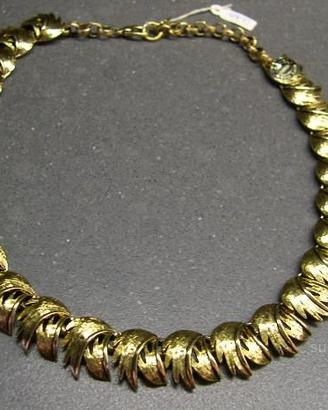 Collana collier vintage placcato oro stile Liberty