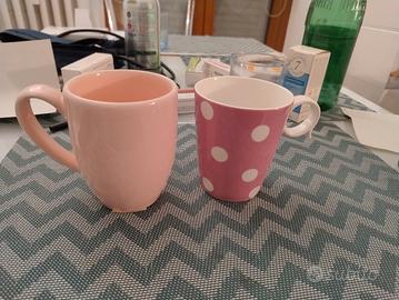 2 tazze rosa 