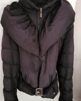 giubbotto donna nero con cintura