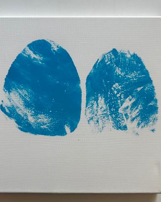 Impronte Blu – Dipinto su Tela