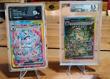 Sylveon e Leafeon evoluzione prismatiche Pokemon 