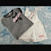 Salopette e maglietta dimensione danza 3 anni