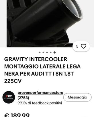 Intercooler maggiorato graviti audi