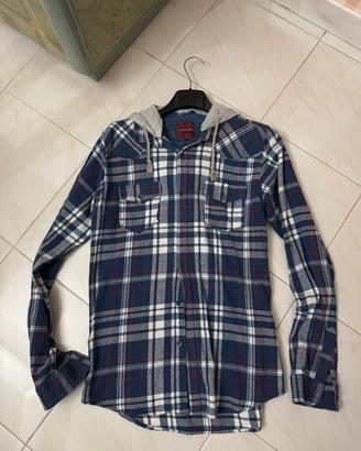 Camicia a quadri tartan con cappuccio Clayton