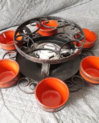 FONDUE BOURGUIGNONNE IN FERRO BATTUTO