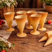 Set 12 coppe gelato vintage in ceramica