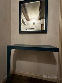Consolle artigianale in ferro con specchiera