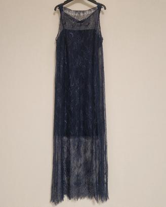 Abito lungo in pizzo blu scuro SCEE by Twin Set - 