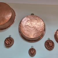 set pentole rame antiche 