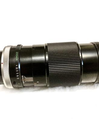 Obiettivo Canon vintage manuale 200mm f. 4.0 SSC