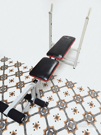 Panca Piana Allenamento + 2 Manubri (senza dischi)