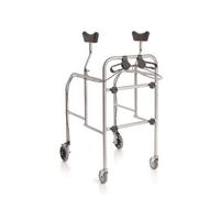 Girello ascellare deambulatore in acciaio cromato 