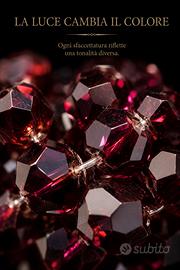 Orecchini cristalli boemi vintage clip