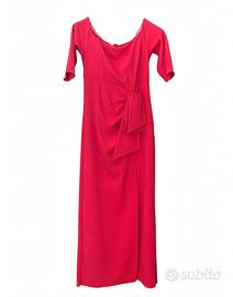 Abito Lungo Elegante Magenta XL nuovo Con Cartelli