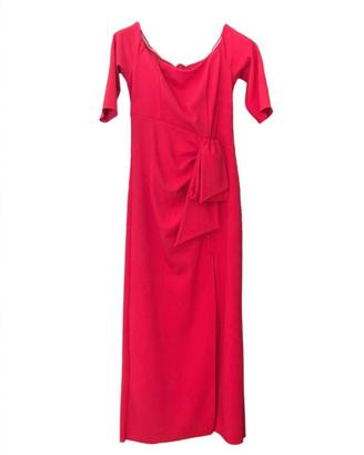 Abito Lungo Elegante Magenta XL nuovo Con Cartelli