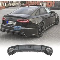 DIFFUSORE AUDI A6 S LINE 15-18 LOOK RS6 NERO LUCID