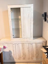 Mobile da soggiorno / credenza con vetrina