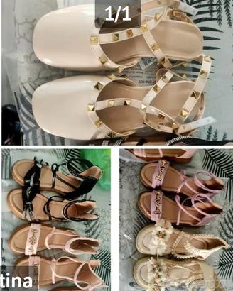 stock 5 sandali bambina