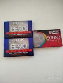 3 cassette audio nuove