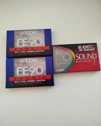 3 cassette audio nuove