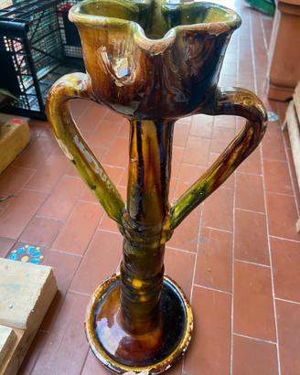 ceramica invetriata rara Bugia H 50cm