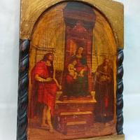 Pala D'altare Madonna bambino in trono fra i Santi